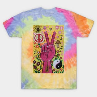 Peace vibes with flowers T-Shirt